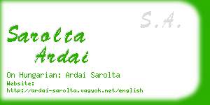 sarolta ardai business card